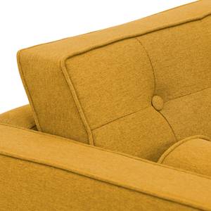 Sofa Chelsea (3-Sitzer) Webstoff Stoff Selva: Senfgelb - Kufen