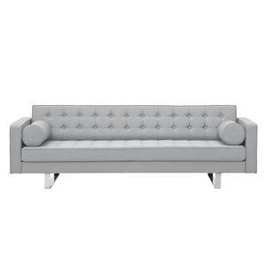 Sofa Chelsea (3-Sitzer) Webstoff Stoff Selva: Silbergrau - Kufen