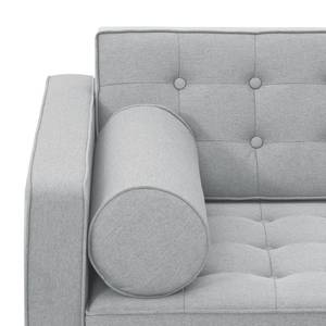 Sofa Chelsea (3-Sitzer) Webstoff Stoff Selva: Silbergrau - Kufen