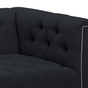 Sofa Grand Duo (3-Sitzer) Webstoff Stoff Ramira: Anthrazit