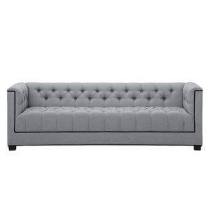 Sofa Grand Duo (3-Sitzer) Webstoff Stoff Ramira: Silber