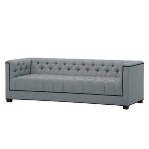 Sofa Grand Duo (3-Sitzer) Webstoff Stoff Selva: Silbergrau