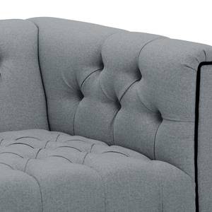 Sofa Grand Duo (3-Sitzer) Webstoff Stoff Selva: Silbergrau