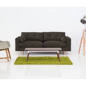 Sofa Marlon (3-Sitzer) Webstoff Stoff Mera: Braun-Grau