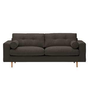 Sofa Marlon (3-Sitzer) Webstoff Stoff Mera: Braun-Grau