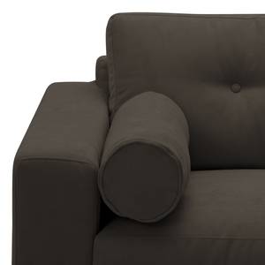 Sofa Marlon (3-Sitzer) Webstoff Stoff Mera: Braun-Grau