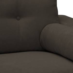 Sofa Marlon (3-Sitzer) Webstoff Stoff Mera: Braun-Grau