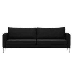 Sofa Portobello (3-Sitzer) Webstoff Stoff Selva: Anthrazit - Eckig