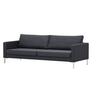 Sofa Portobello (3-Sitzer) Webstoff Webstoff Milan: Anthrazit - Eckig