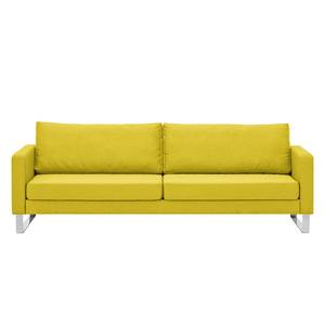 Sofa Portobello (3-Sitzer) Webstoff Webstoff Milan: Gelb - Kufen