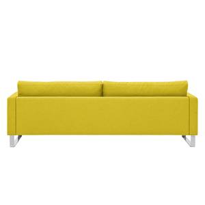 Sofa Portobello (3-Sitzer) Webstoff Webstoff Milan: Gelb - Kufen