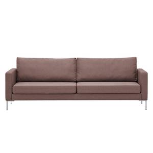 Sofa Portobello (3-Sitzer) Webstoff Webstoff Milan: Grau-Braun - Eckig