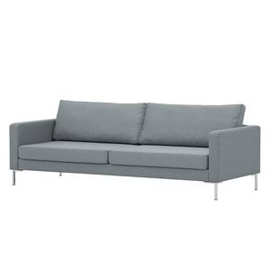 Sofa Portobello (3-Sitzer) Webstoff Stoff Selva: Grau - Eckig