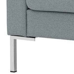 Sofa Portobello (3-Sitzer) Webstoff Stoff Selva: Grau - Eckig