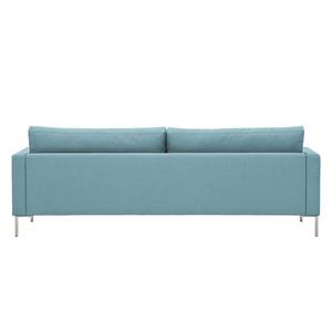 Sofa Portobello (3-Sitzer) Webstoff Stoff Selva: Hellblau - Eckig