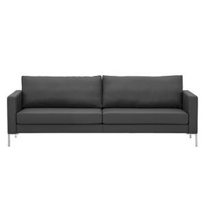 Sofa Portobello (3-Sitzer) Echtleder Echtleder Gad: Anthrazit - Eckig