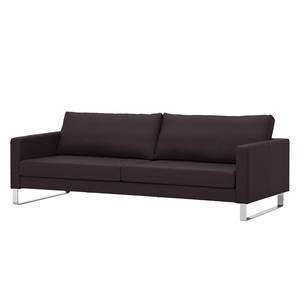 Sofa Portobello (3-Sitzer) Echtleder Echtleder Gad: Dunkelbraun - Kufen