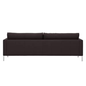 Sofa Portobello (3-Sitzer) Echtleder Echtleder Gad: Dunkelbraun - Eckig