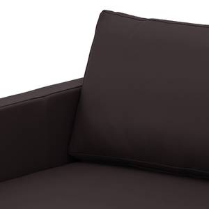 Sofa Portobello (3-Sitzer) Echtleder Echtleder Gad: Dunkelbraun - Eckig