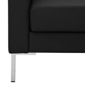 Sofa Portobello (3-Sitzer) Echtleder Echtleder Gad: Schwarz - Eckig