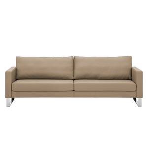 Sofa Portobello (3-Sitzer) Echtleder Echtleder Gad: Taupe - Kufen