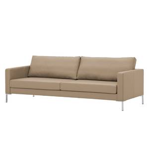 Sofa Portobello (3-Sitzer) Echtleder Echtleder Gad: Taupe - Eckig