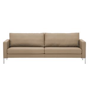 Sofa Portobello (3-Sitzer) Echtleder Echtleder Gad: Taupe - Eckig