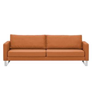 Sofa Portobello (3-Sitzer) Webstoff Webstoff Milan: Rostbraun - Kufen