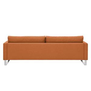 Sofa Portobello (3-Sitzer) Webstoff Webstoff Milan: Rostbraun - Kufen