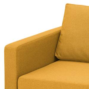 Sofa Portobello (3-Sitzer) Webstoff Stoff Selva: Senfgelb - Kufen