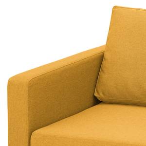 Sofa Portobello (3-Sitzer) Webstoff Stoff Selva: Senfgelb - Eckig