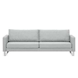 Sofa Portobello (3-Sitzer) Webstoff Stoff Selva: Silbergrau - Kufen