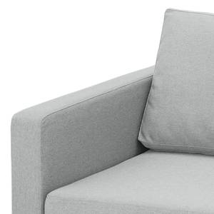 Sofa Portobello (3-Sitzer) Webstoff Stoff Selva: Silbergrau - Eckig