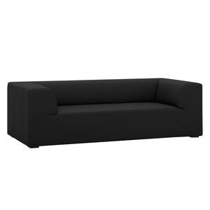 Sofa Seed (3-Sitzer) Echtleder Echtleder Gad: Schwarz