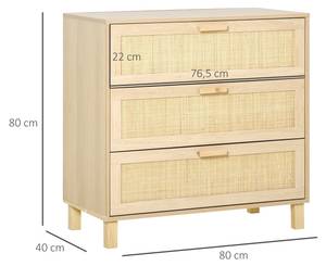 Kommode 831-378V90ND Braun - Holzwerkstoff - 40 x 80 x 80 cm