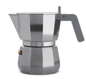 Kaffeemaschine Moka Silber - Kunststoff - 9 x 14 x 14 cm