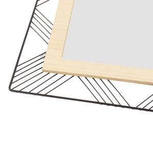 Spiegel Holz Metall Quadratische Schwarz - Glas - 46 x 2 x 46 cm