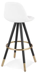 Tabouret De Bar CLARISSE Blanc - Bois massif - 41 x 97 x 41 cm