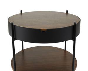 Table d'appoint Felix | Ø 48 x 50 cm Métal - Matière plastique - En partie en bois massif - 48 x 50 x 48 cm