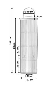 Laterne BALABAC Blau - Bambus - 27 x 88 x 27 cm