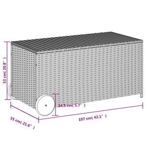 Gartenbox 299772 Grau - 107 x 53 x 55 cm