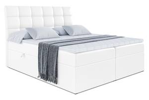 Boxspringbett BRUGO Hochglanz Weiß - Breite: 120 cm - H4