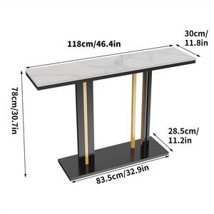 Table Console Melior Imitation marbre blanc