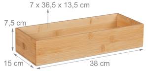 Aufbewahrungsbox Bambus Braun - Bambus - 38 x 8 x 15 cm