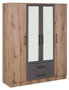 Kleiderschrank Iva Premium L Braun - Holzwerkstoff - 164 x 200 x 53 cm