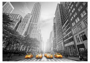 Fototapete New York yellow taxis Textil - 250 x 175 x 2 cm