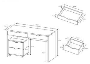 Schreibtisch TAMINIE Graphit