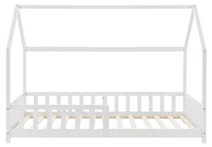 Kinderbett Hesel mit Matratze Weiß - 96 x 143 x 205 cm
