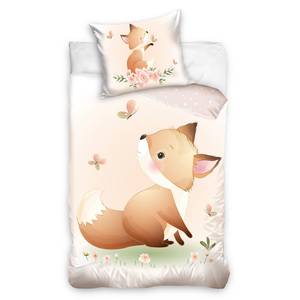 Kinderbettwäsche Fuchs Beige - Braun - Weiß - Textil - 135 x 200 x 1 cm