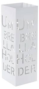 Schirmständer C78 Schrift Weiß - Metall - 18 x 55 x 18 cm